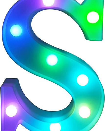 Letter LED Lights, 16 Colors Changing LED Marquee Letter Lights, Dimmable Night Lights for Wedding, Birthday, Holiday, Party, Bar, Christmas Decoration,Dorm Room Decor-Multicolor S - LeafyLoom