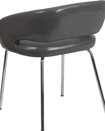 Flash Furniture Fusion Series Contemporary Gray LeatherSoft Side Reception Chair - LeafyLoom