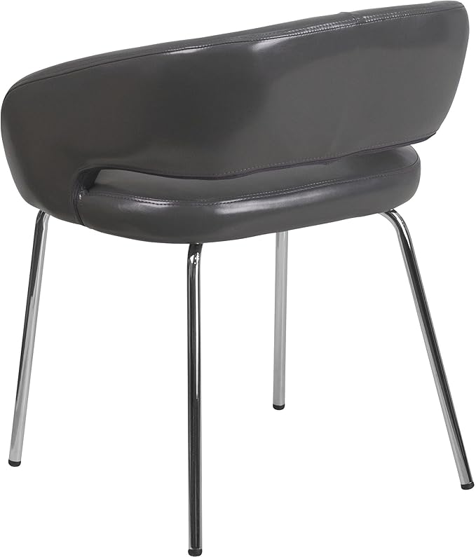 Flash Furniture Fusion Series Contemporary Gray LeatherSoft Side Reception Chair - LeafyLoom