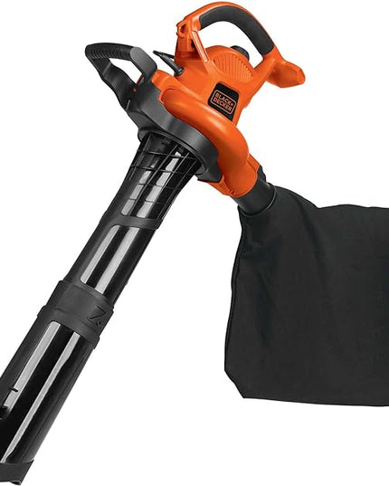 BLACK+DECKER Leaf Blower & Leaf Vacuum, 3-in-1, 12-Amp, 250-MPH, 400-CFM (BV6000) - LeafyLoom