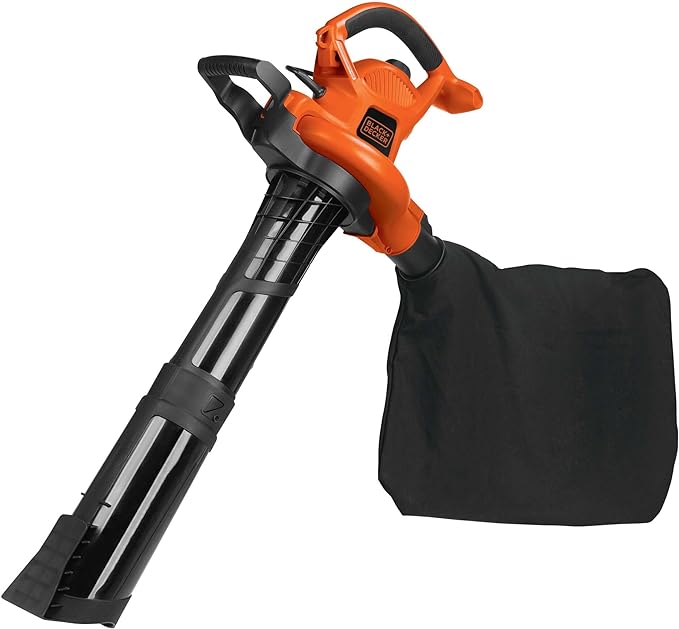 BLACK+DECKER Leaf Blower & Leaf Vacuum, 3-in-1, 12-Amp, 250-MPH, 400-CFM (BV6000) - LeafyLoom