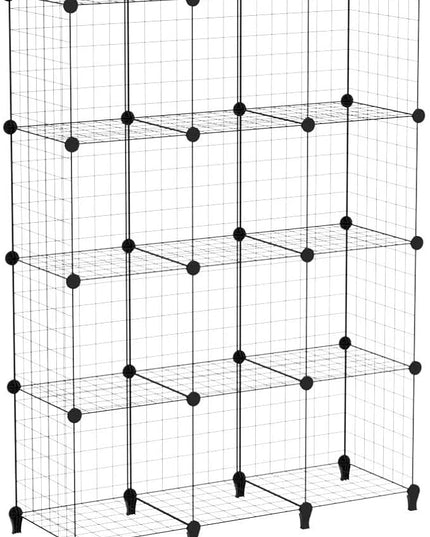 HOMIDEC Closet Organizers and Storage, 12 Storage Cubes, Wire Cube Storage DIY Room Storage Shelf for Garment Racks, Closet, Wardrobe - LeafyLoom