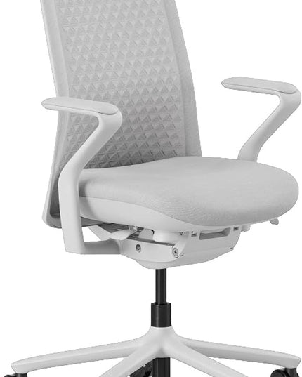 Branch Verve Chair - High Performance Executive Office Chair with Contoured Seat Back and Adjustable Lumbar Rest - High Density Foam Cushion with Aluminum Base - Up to 275 lbs - Mist - LeafyLoom