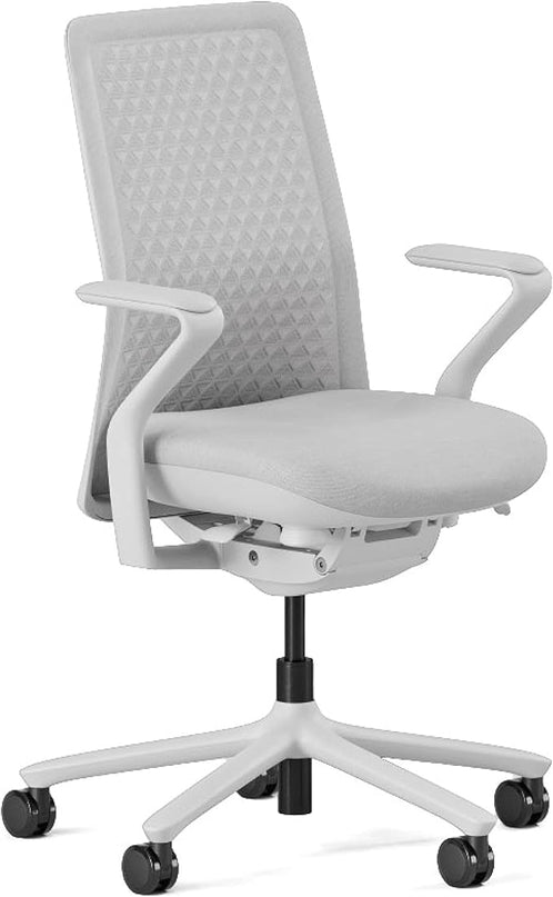 Branch Verve Chair - High Performance Executive Office Chair with Contoured Seat Back and Adjustable Lumbar Rest - High Density Foam Cushion with Aluminum Base - Up to 275 lbs - Mist - LeafyLoom