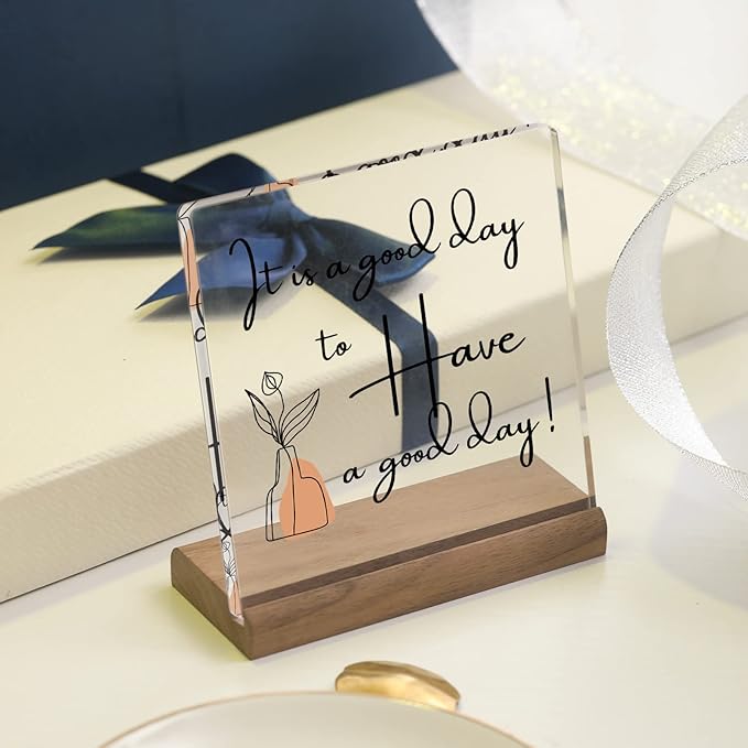 Desk Decorations For Women Office Desk Décor For Women Desk Motivational Work Desk Decor Its A Good Day To Have A Good Day Office Table Desktop Decor Inspirational Quotes Gifts - LeafyLoom