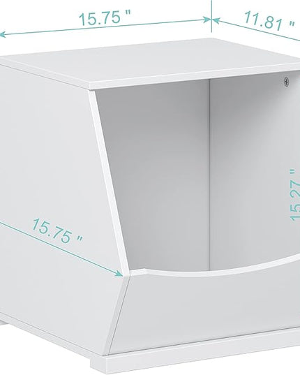 UTEX Toy Storage Organizer,Kids Stackable Toy Storage Bins,Toy Boxes and Storage Cubby for Playroom,Bedroom,Nursery School,White - LeafyLoom