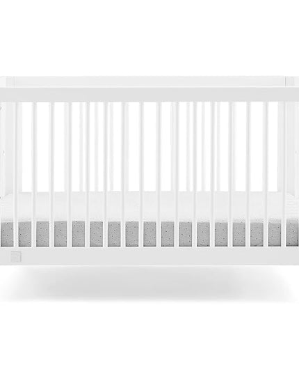 Delta Children babyGap Charlie 6-in-1 Convertible Crib + Brannan Bear Bookcase with Bins + Brannan Bear Wall Shelf with 4 Hooks, Bianca White (Bundle) - LeafyLoom