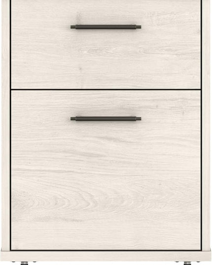 Bush Furniture Key West 2-Drawer Mobile File Cabinet, Letter/Legal, Linen White Oak, 15.75-Inch (KWF116LW-03) - LeafyLoom