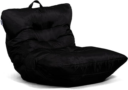 Big Joe Roma Bean Bag Chair, Black Smartmax, Durable Polyester Nylon Blend, 3 feet - LeafyLoom