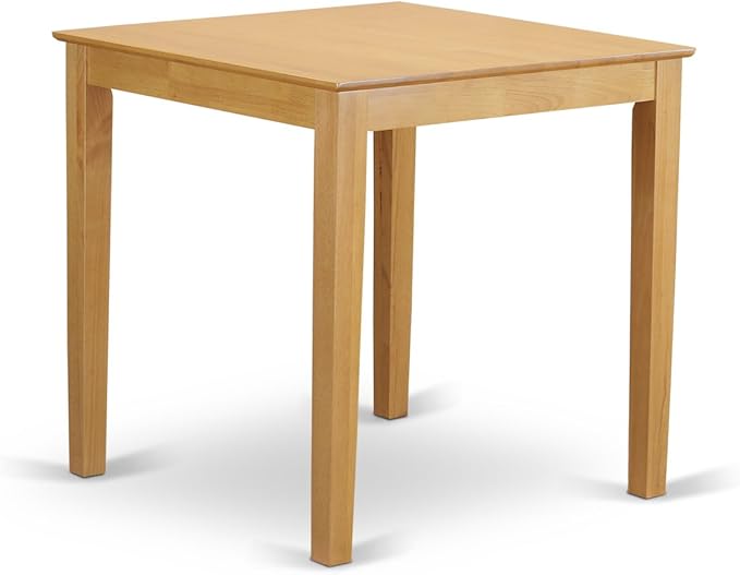 East West Furniture PBCF3-OAK-W Pub 3 Piece Counter Height Set Contains a Square Wooden Table and 2 Kitchen Dining Chairs, 36x36 Inch, Oak - LeafyLoom