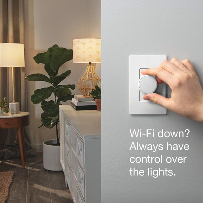Lutron Aurora Wallplate Bracket For Paddle/Decorator Switch | For use with Aurora Smart Bulb Dimmer | L-AWALL1-WH | White Lutron