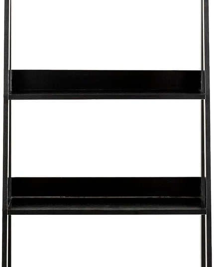 Walker Edison Sophia Modern 4 Shelf Ladder Bookcase , 55 Inch, Black - LeafyLoom