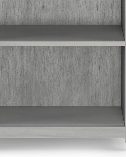 SIMPLIHOME Amherst SOLID WOOD 30 Inch Wide Transitional 5 Shelf Bookcase in Fog Grey, for The Living Room, Study Room and Office - LeafyLoom