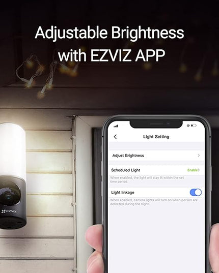 EZVIZ 2K+ Smart Outdoor Security Camera with Floodlight, Built-in 32G Storage, Colour Night Vision, Siren & Light Alarm, AI Human Detection, Two-Way Talk, Waterproof, Hardwired Installation (LC3) EZVIZ