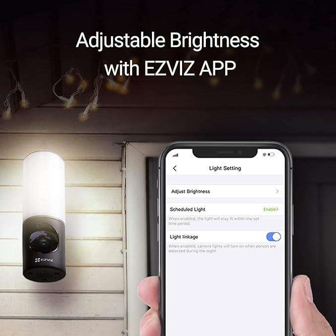 EZVIZ 2K+ Smart Outdoor Security Camera with Floodlight, Built-in 32G Storage, Colour Night Vision, Siren & Light Alarm, AI Human Detection, Two-Way Talk, Waterproof, Hardwired Installation (LC3) EZVIZ