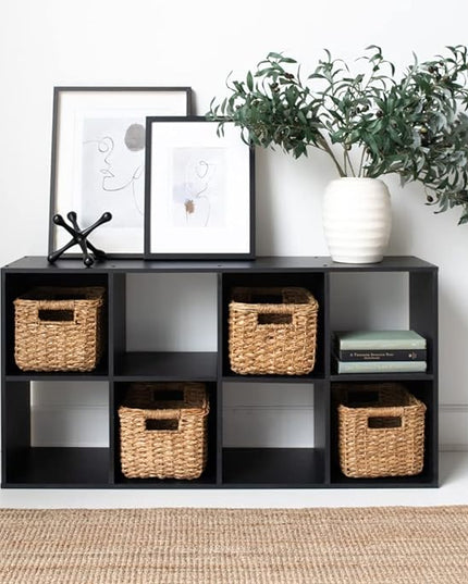 Signature Design by Ashley Langdrew 8 Cube Storage Organizer or Bookcase, Black - LeafyLoom