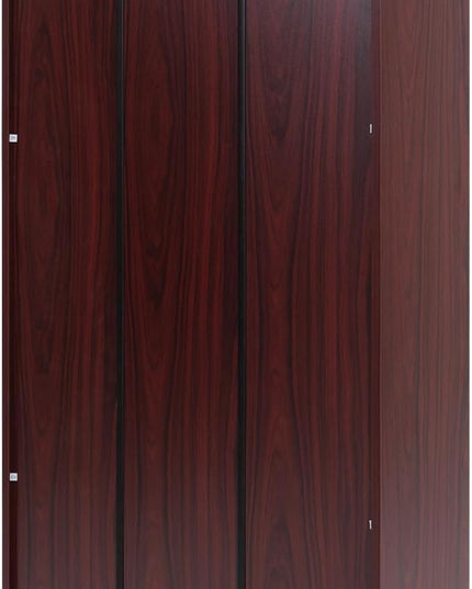 STARY 5 Shelf Mahogany Bookcase 60 inch Tall Wood Bookshelf for Bedroom - LeafyLoom