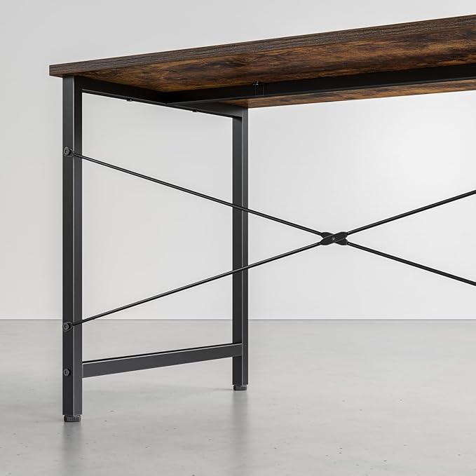 CubiCubi Computer Desk, 40 inch Home Office Small Desk, Modern Simple Style PC Table for Home, Office, Study, Writing, Vintage Brown - LeafyLoom