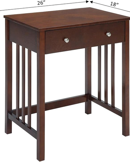 Convenience Concepts Designs2Go Mission Desk with Keyboard Drawer, Espresso - LeafyLoom