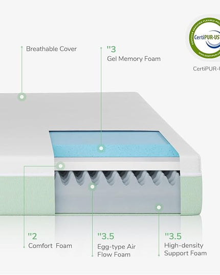 Novilla Mattress Cal King Size,12 Inch Gel Memory Foam Mattress in a Box for Cool Night & Motion Isolation,Medium Firm Feel Bed Mattress,Bliss - LeafyLoom