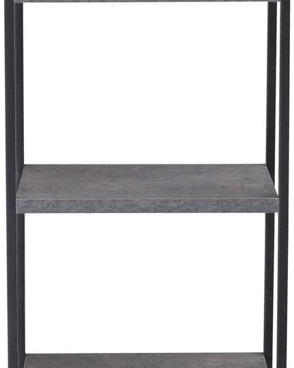 Household Essentials 5 Tier Storage Tower Shelves – Slate with Black Frame (8095-1) - LeafyLoom