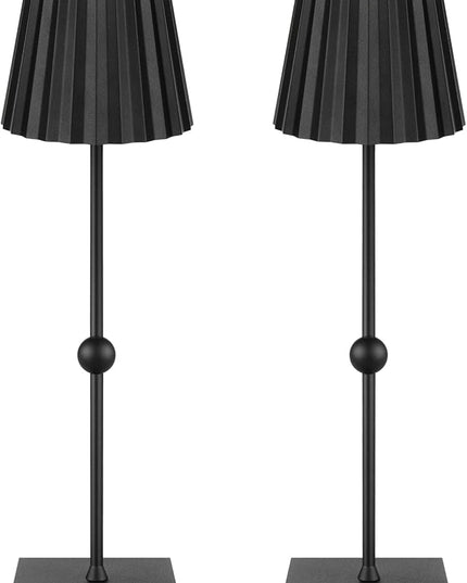GGOYING Set of 2 Cordless Table Lamp, Dimmable Rechargeable Night Light with 5200mAh Battery 3 Color Temperature,Portable LED Lamp for Couple Dinner Pation - LeafyLoom