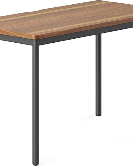 Branch Daily Desk - Functional At Home Office Desk with Effortless Assembly, Timeless Design, Rounded Corners, and Built-in Cable Notch - 36” W x 28.5” H x 24” D - Walnut Work Table - LeafyLoom