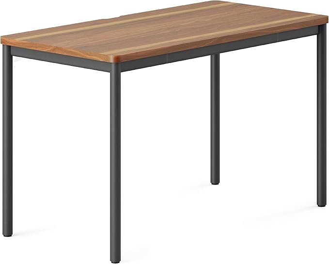 Branch Daily Desk - Functional At Home Office Desk with Effortless Assembly, Timeless Design, Rounded Corners, and Built-in Cable Notch - 36” W x 28.5” H x 24” D - Walnut Work Table - LeafyLoom