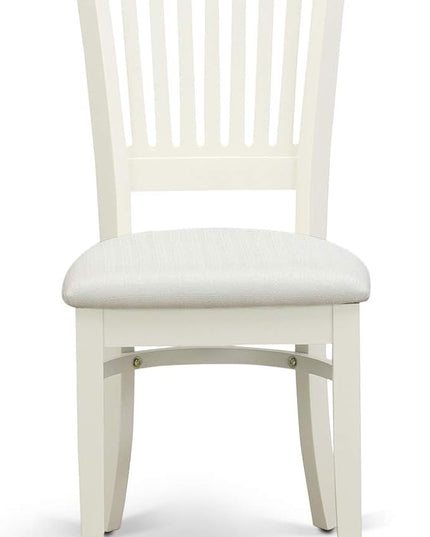 East West Furniture ANVA5-LWH-C 5 Piece Dining Room Table Set Includes a Round Kitchen Table with Pedestal and 4 Linen Fabric Upholstered Dining Chairs, 36x36 Inch, Linen White - LeafyLoom