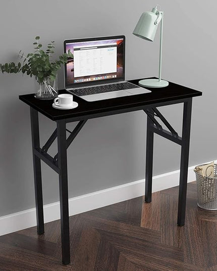 SogesGame 31.5 inches Small Desk Computer Desk for Small Space Small Folding Table Small Writing Desk Compact Desk Foldable Desk No Install - LeafyLoom