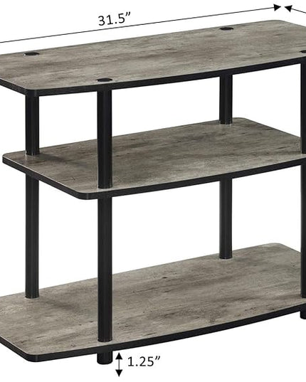 Convenience Concepts Designs2Go 3 Tier TV Stand, 31.5", Faux Birch/Black - LeafyLoom