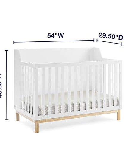 babyGap by Delta Children Oxford 6-in-1 Convertible Crib TrueSleep 2-Stage Deluxe Crib and Toddler Mattress (Bundle) - LeafyLoom