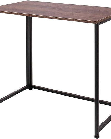 Leopard Outdoor Products Folding Computer Desk for Small Spaces, Space-Saving Home Office Desk, Foldable Computer Table, Laptop Table, Writing Desk, Compact Study Reading Table (Dark Brown) - LeafyLoom