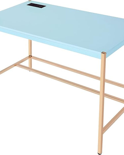 NicBex Laik-DW-00065-DX Desks, 42" W x 20" D x 30" H, Baby Blue - LeafyLoom