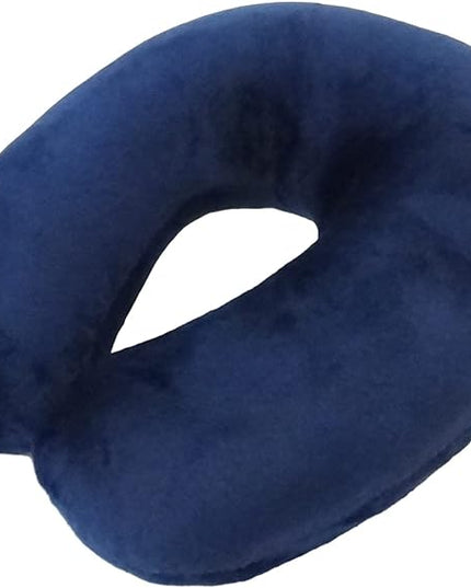Adult Cozy Soft Microfiber Neck Pillow, Compact, Perfect for Plane or Car Travel, Navy - LeafyLoom