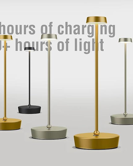Rechargeable Table Lamp Cordless Battery Operated LED Light 5000mAh 3-level Brightness Portable Desk Lamps Touch Control Indoor Outdoor Use for Patio Home Restaurant - LeafyLoom