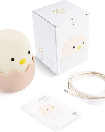 Kids Night Light, Cute Creative Egg Shell Baby Night Light with Touch Sensor, Nursery Night Lights, Kawaii Desk Accessories, Room Decor for Boys Girls Kids Gifts - LeafyLoom