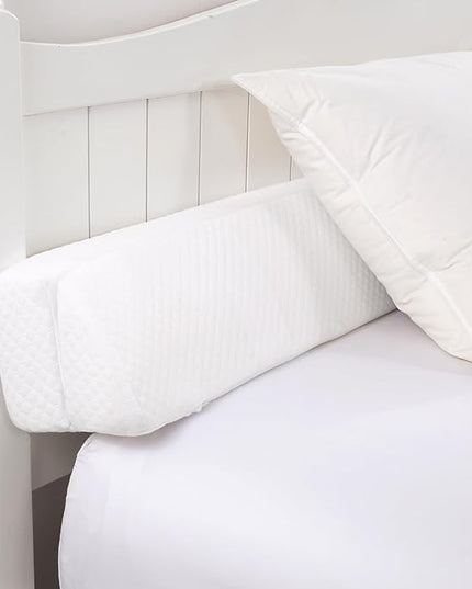 Pillow Wedge for Headboard Gap,Bed Gap Filler Full Size,Foldable Bed Wedge Pillow for Headboard,White Bed Wedge Gap Filler,Foam Mattress Gap Filler,54"x6"x6" - LeafyLoom