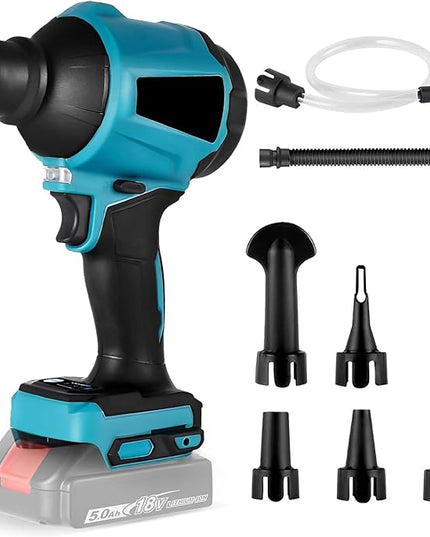 Cordless Dust Blower for Makita 18V Battery, 50000RPM Brushless Motor High Volume Compressed Air Duster for Computer Keyboard, Garage, Sawmill Room, Camping BBQ, Wood Workshop Cleaning(Tool Only) - LeafyLoom
