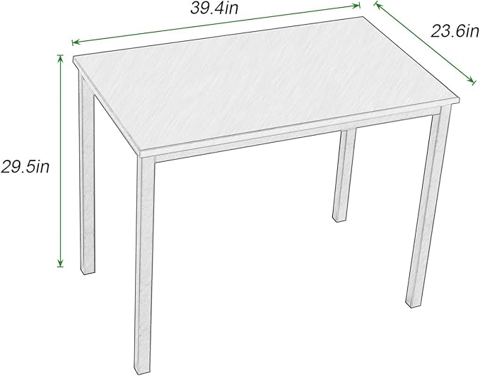 SogesGame Small Computer Desk, 39.4 inches Small Office Desk Computer Table Study Writing Desk Workstation for Home Office,Teak Black - LeafyLoom