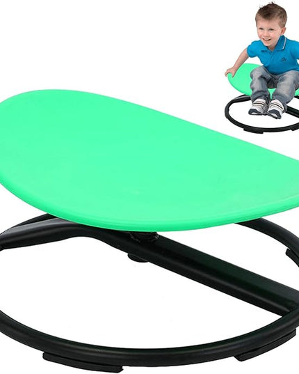 Sit and Spin Spinning Chair for Kids,Kids Swivel Sensory Chair,Sensory Spin Chair Seat Activity Toy for Kids,Training Body Coordination,Metal Base Non-Slip Wobble Chair Sitting Comfortably - LeafyLoom