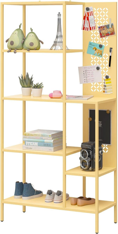 Mr. Kate Annie Metal Bookcase, Sunny Yellow - LeafyLoom