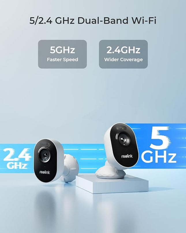 REOLINK Wireless Outdoor Security Camera Lumus 2K, Upgraded 4MP Spotlight Color Night Vision, 2.4/5GHz Dual-Band WiFi Plug in Camera, Smart Person/Vehicle/Animal Detection, Two-Way Talk, Local Storage REOLINK