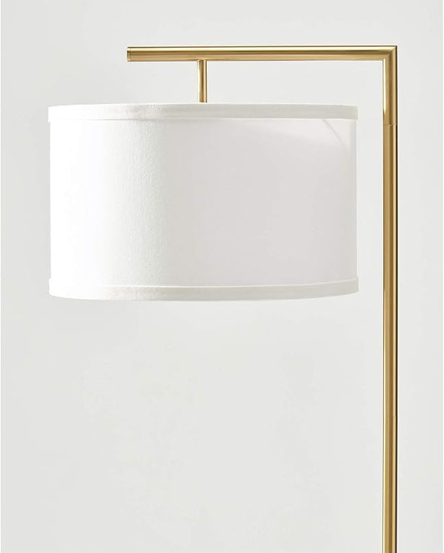 Brightech Montage Modern Floor lamp, LED Floor Lamp for Living Rooms & Offices - Tall Standing Lamp for Bedroom Reading - Corner Pole Lamp for Contemporary Home Decor - Gold, Antique Brass - LeafyLoom