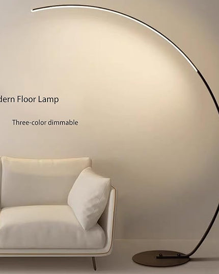 LED Floor Lamp with 3 Color Temperatures, Arc Floor Lamps Modern Standing Tall Lamp with Remote Control Reading Floor Lamp for Bedroom Office Classroom - LeafyLoom