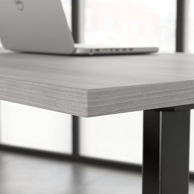 Bush Business Furniture Move 60 Electric Ergonomic Sit-Stand Computer Table for Home and Professional Office, 48W x 24D, Platinum Gray - LeafyLoom