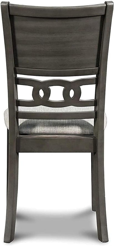 New Classic Furniture Gia Drop Leaf Dining Table with Two Chairs, 42-Inch, Gray - LeafyLoom