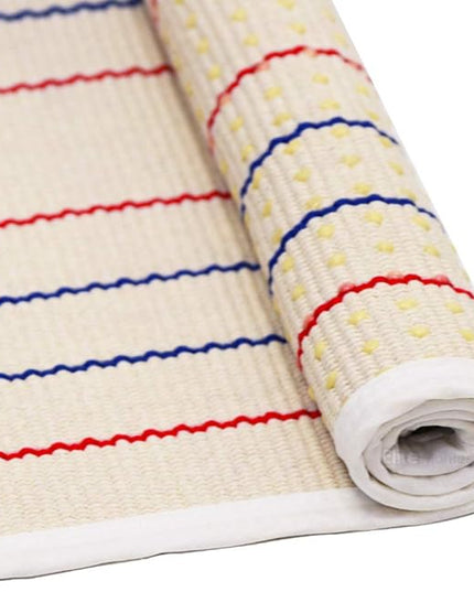 Elite Montessori Materials Accessories Edged Rug with lines Lower Case LARGE Movable Alphabet Working Rug - Three Row - LeafyLoom