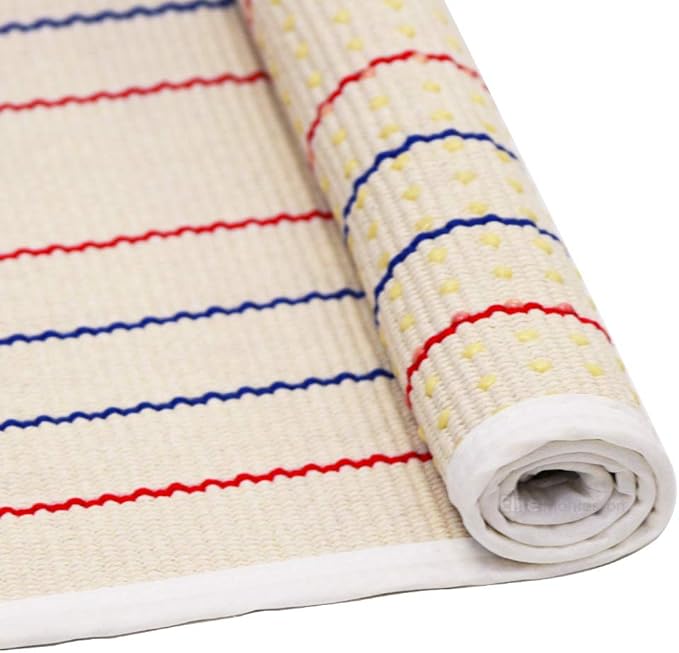 Elite Montessori Materials Accessories Edged Rug with lines Lower Case LARGE Movable Alphabet Working Rug - Three Row - LeafyLoom