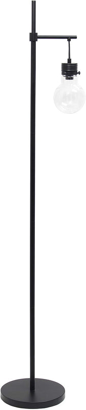 Elegant Designs LF1027-BLK Hanging Lightbulb Floor Lamp, 12.75" L x 10" W x 60" H - LeafyLoom